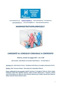 Locandina Ande Palermo x Amministrative 2017